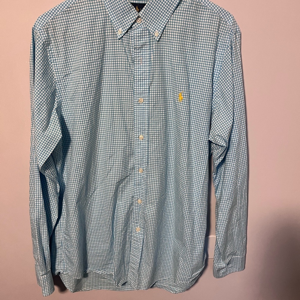 Polo Ralph Lauren Blue and White Checkered Shirt